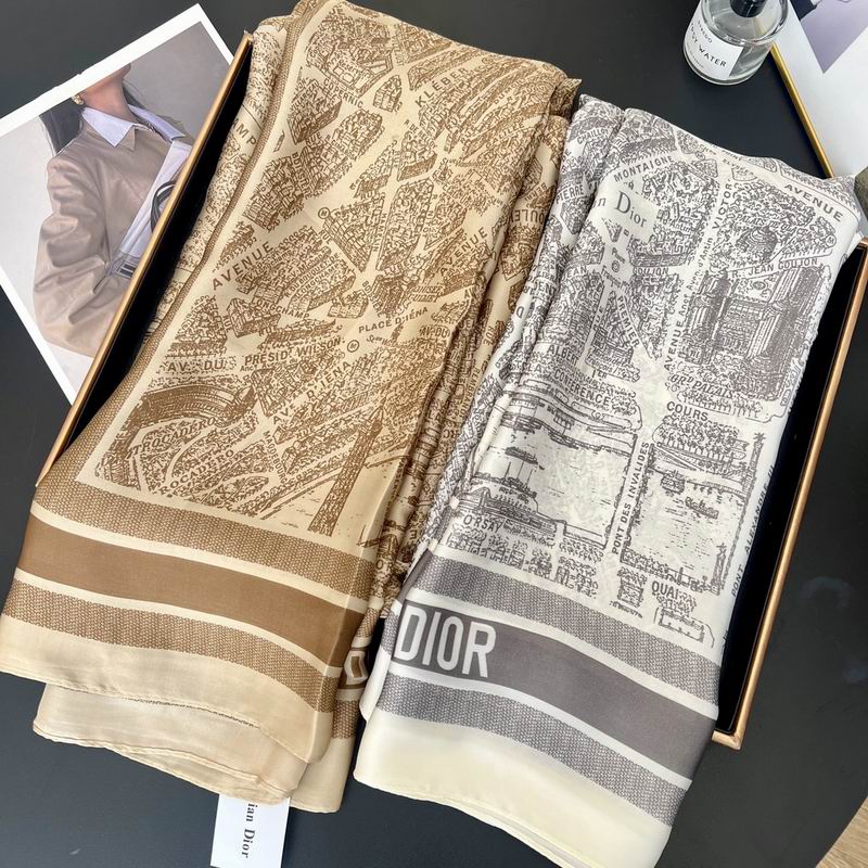 Dior silk scarf 90-180cm E03